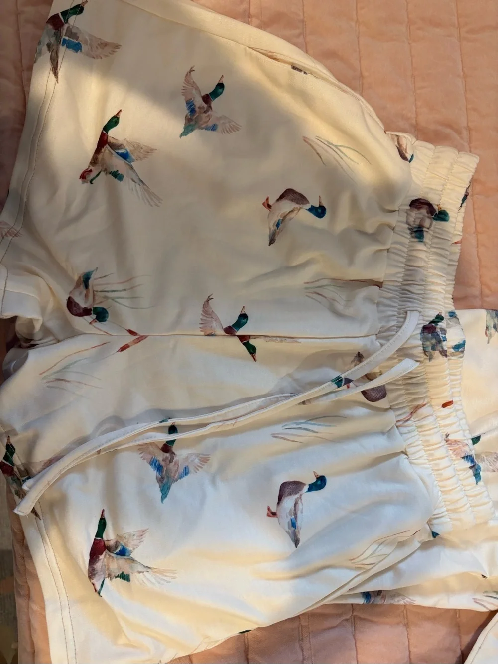 Cream Duck Print Pajama Set - Picture 2 of 2